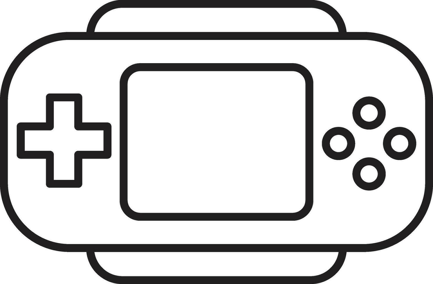 Handheld console icon. Handheld retro gaming console icon vector