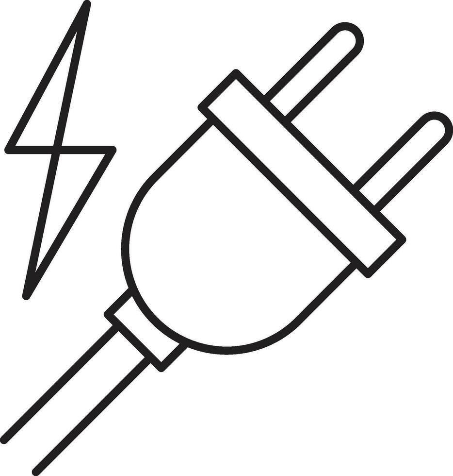 Electric plug icon. Energy consumption icon vector