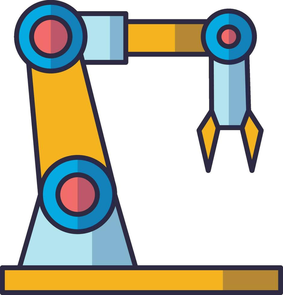 robotic arm icon. Industrial robotic arm icon vector