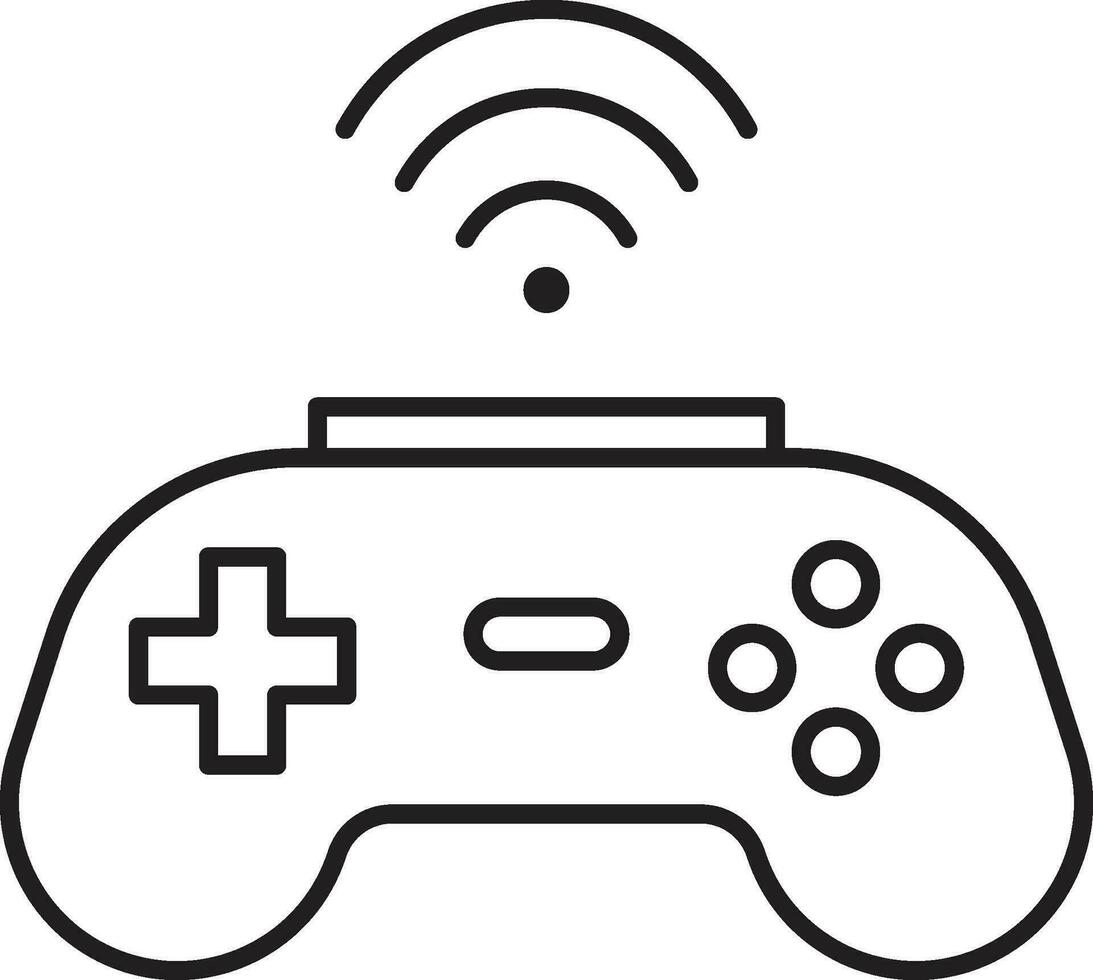 gaming console icon. Wireless gaming console vector icon
