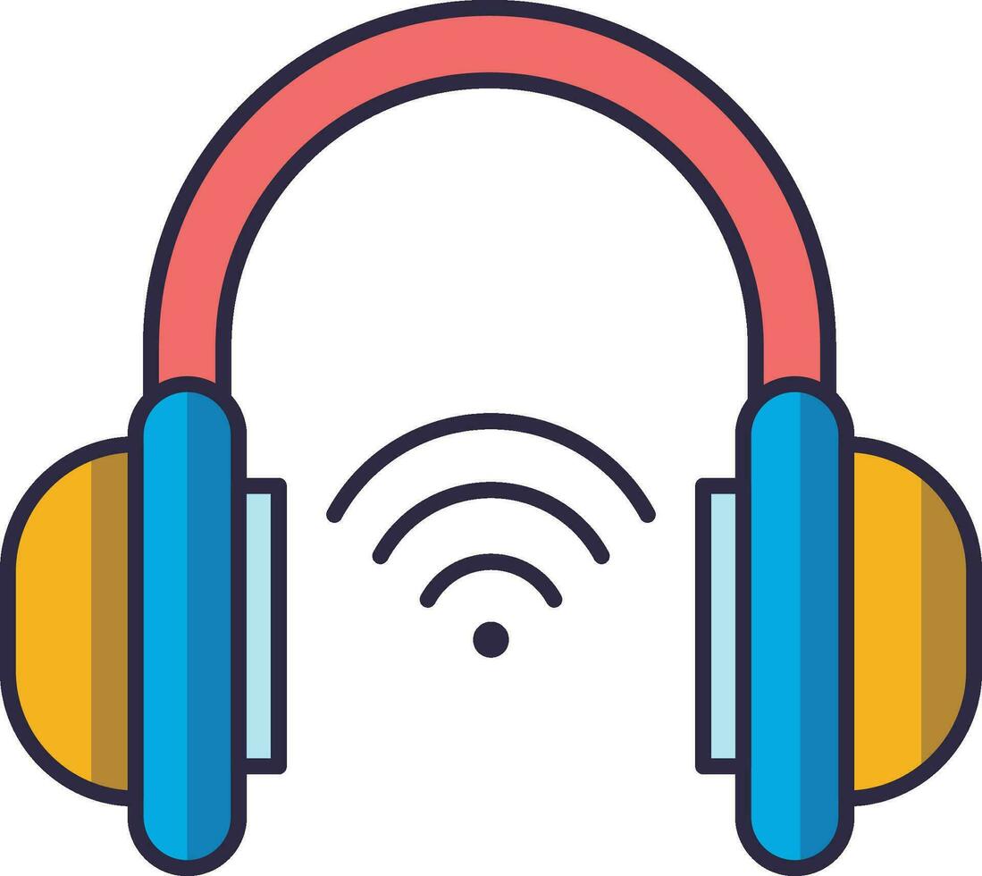 Wireless headset icon. Headphone icon vector