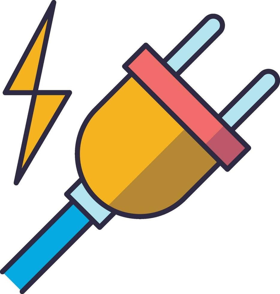 Electric plug icon. Energy consumption icon vector