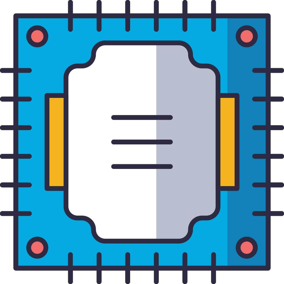 Processor icon. Software processor icon vector