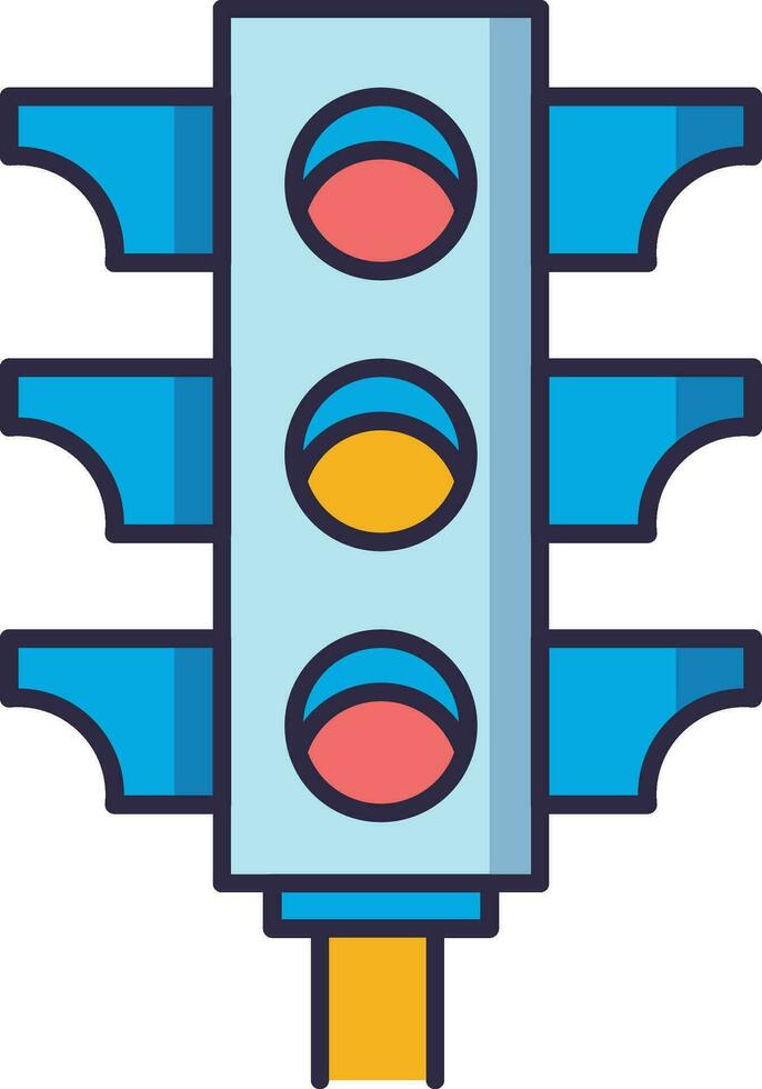 Traffic control icon. Traffic light interface icon vector