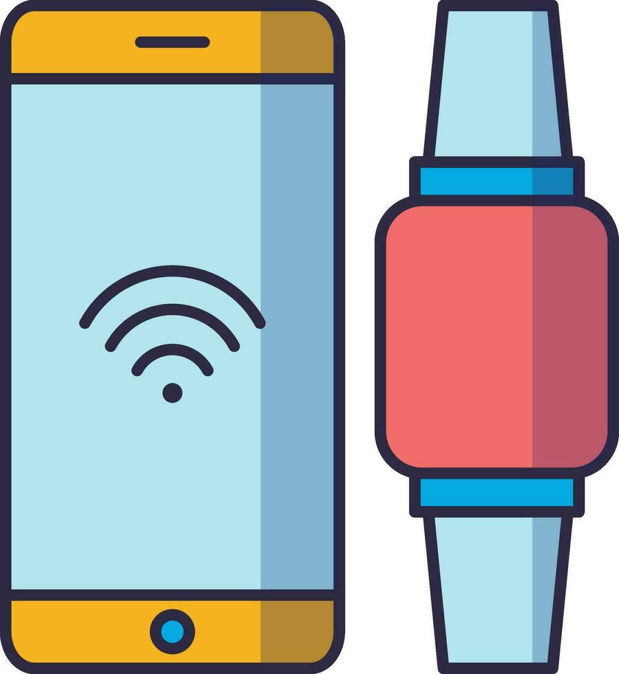 Smart watch icon. Smart watch with application icon vector