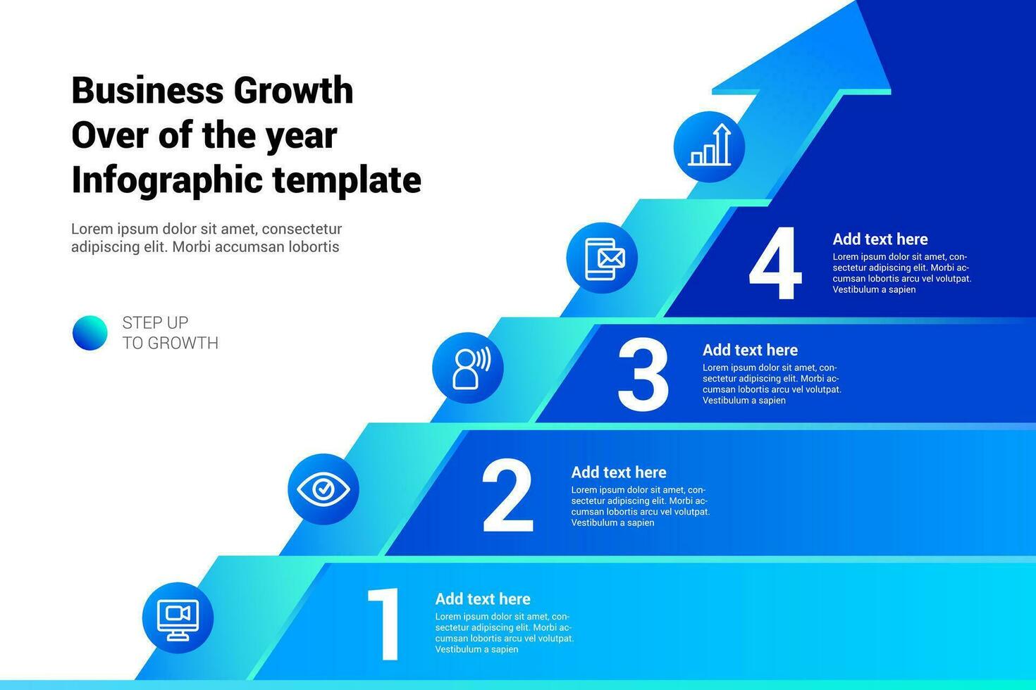 Business Growth Infographic template vector