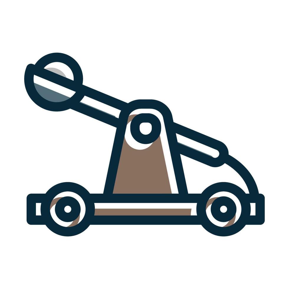 Catapult Vector Thick Line Filled Dark Colors Icons For Personal And Commercial Use.