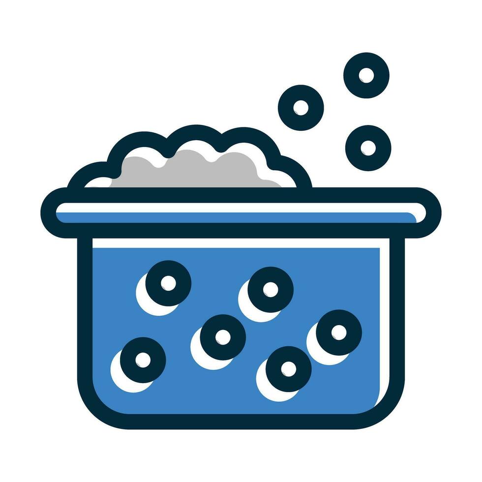 Jacuzzi Vector Thick Line Filled Dark Colors Icons For Personal And Commercial Use.