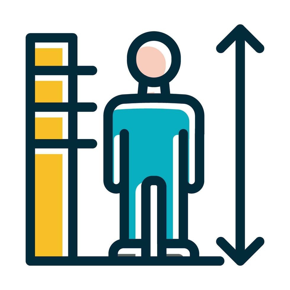 Height Limit Vector Thick Line Filled Dark Colors Icons For Personal And Commercial Use.