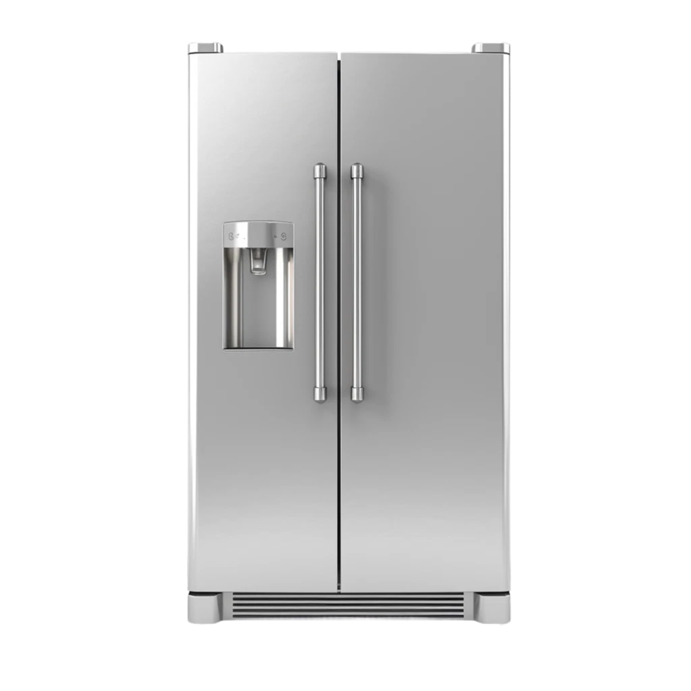 White Refrigerator isolated on a transparent background AI Generative png