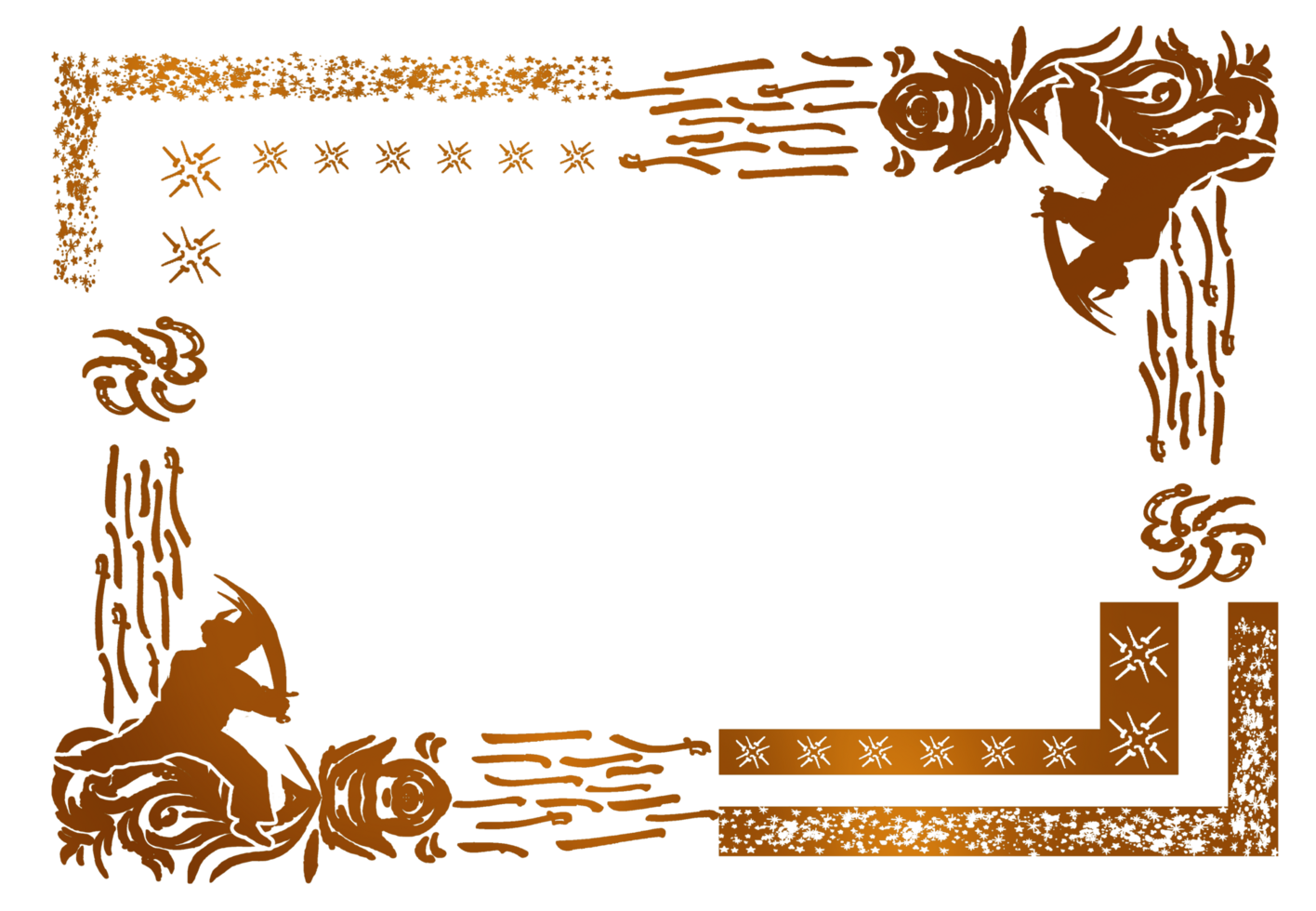 Template Malay Martial Art border frame png