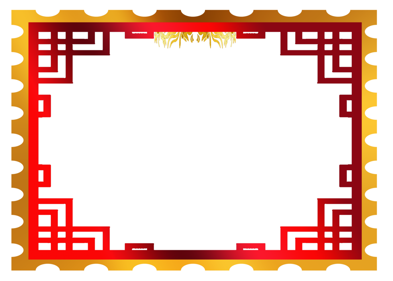 template border frame for greeting card Chinese new year png