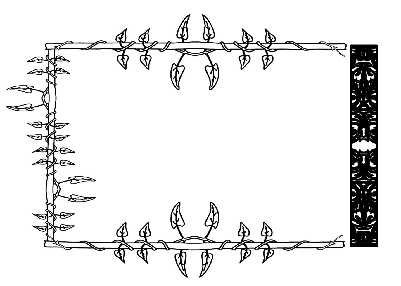 template frame border had plant png