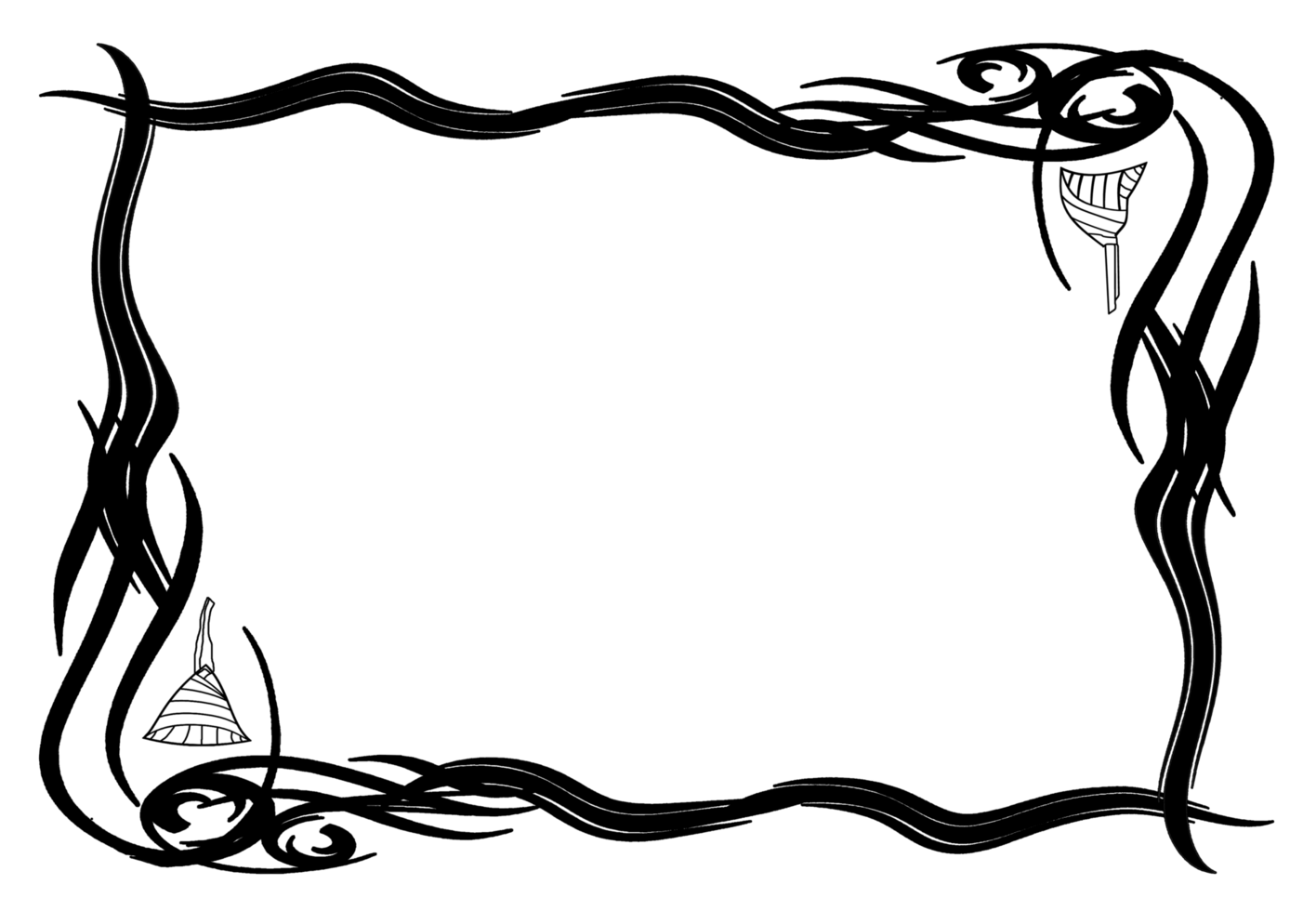 Template Islamic frame border png