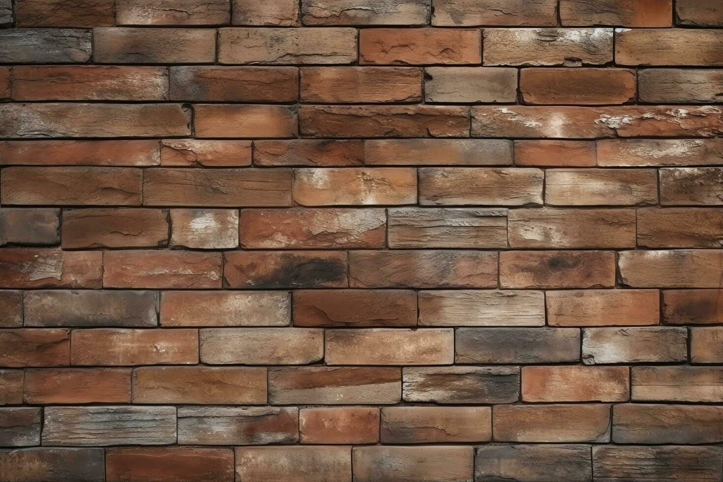 Rustic Blend bricks texture, AI Generated photo