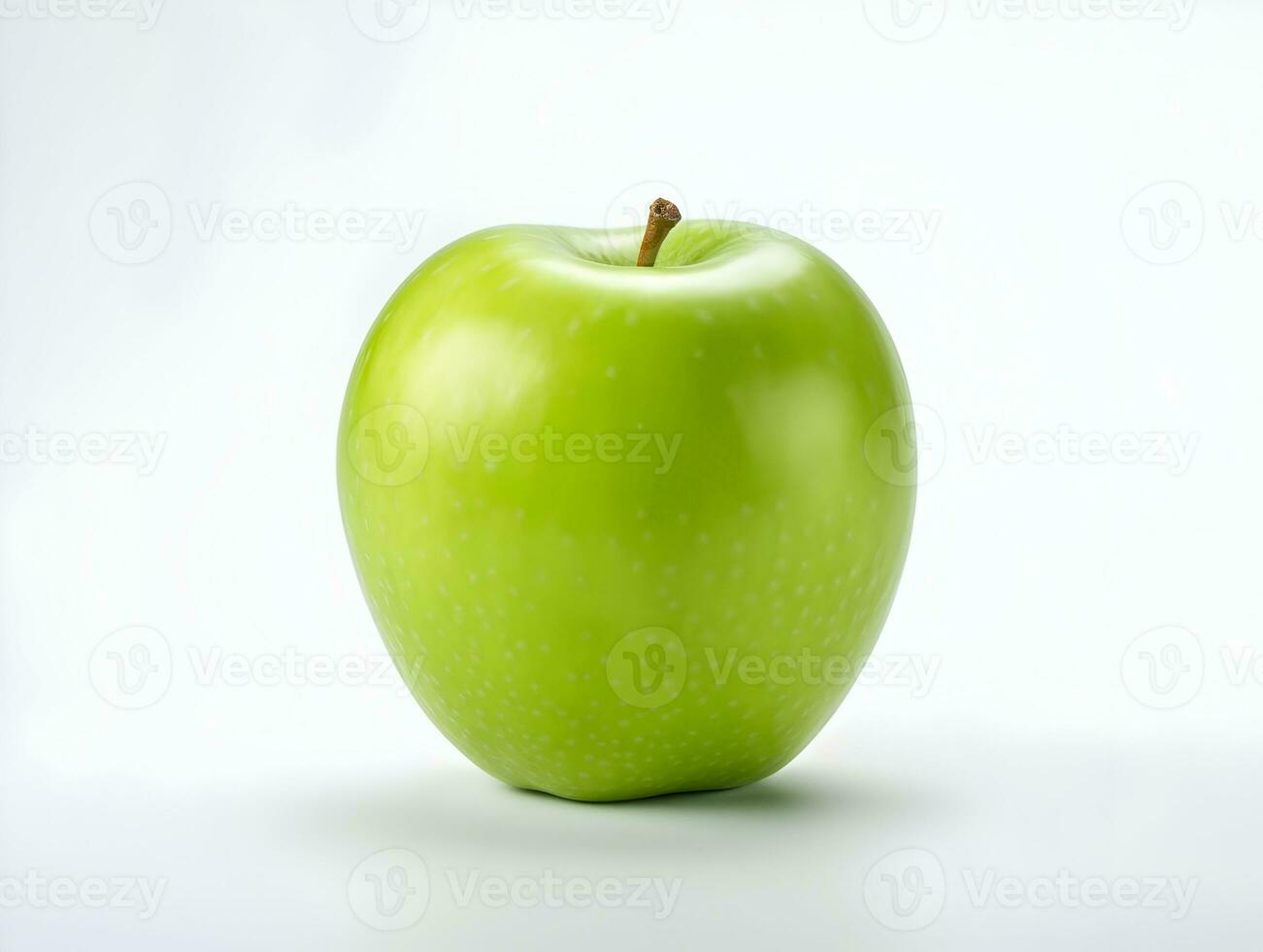 Fresco verde manzana Fruta en blanco antecedentes ai generativo foto