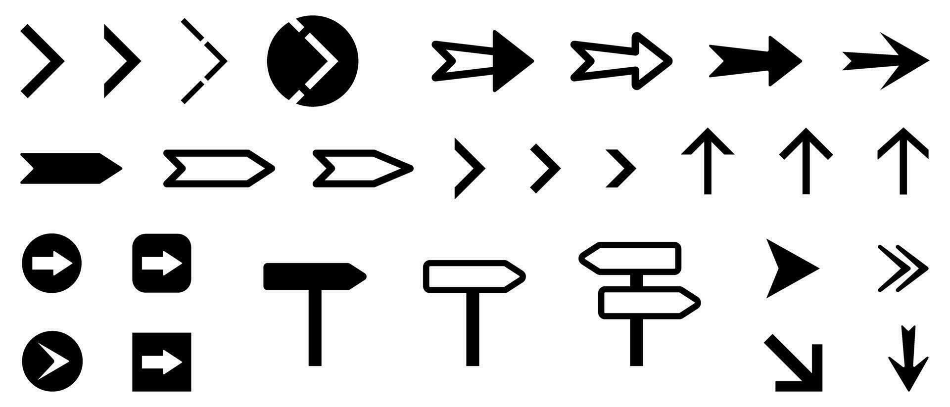 Directional Arrow icon set. Vector illustration