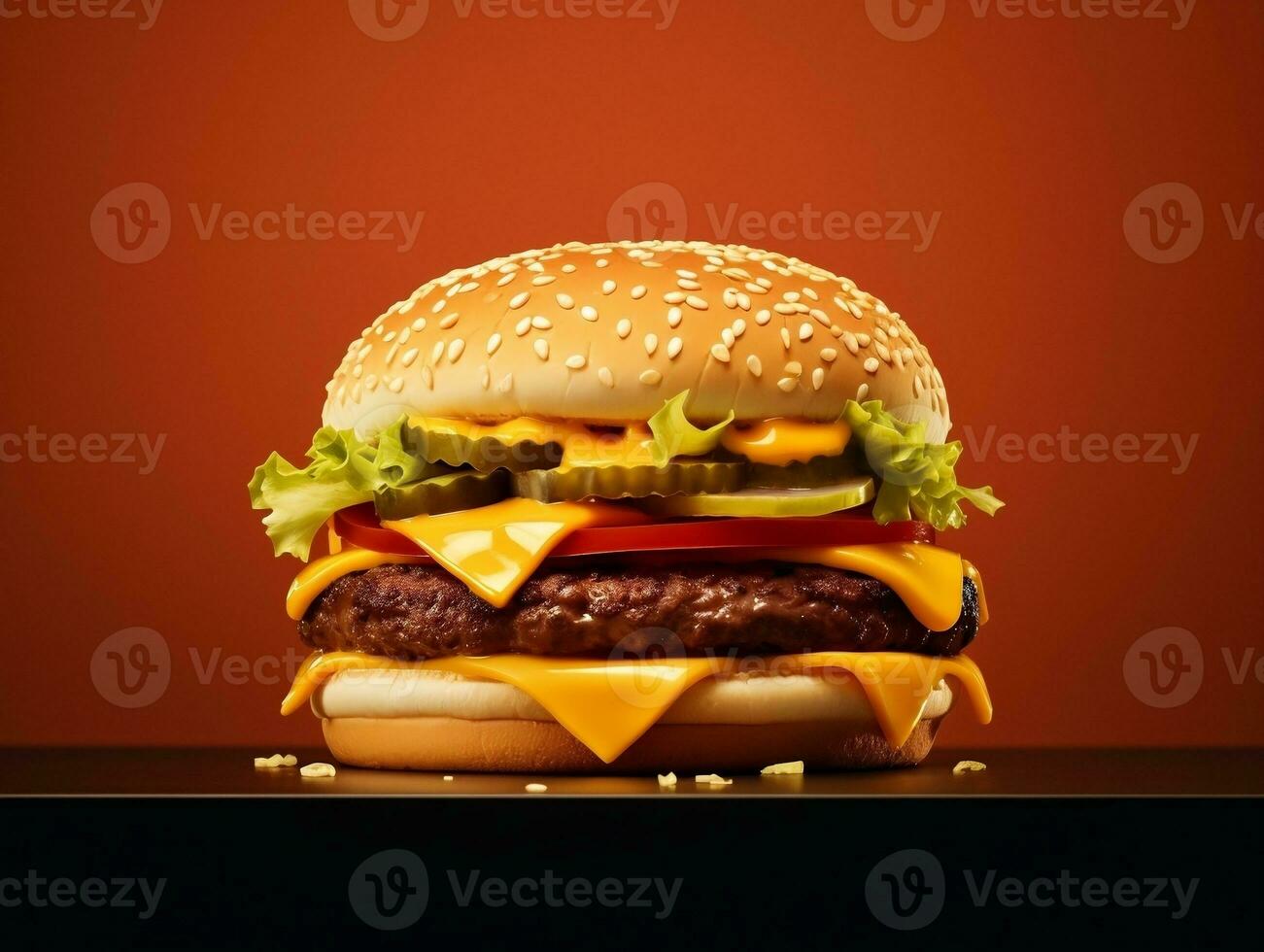 Fast food with blank text space on white background AI Generative photo