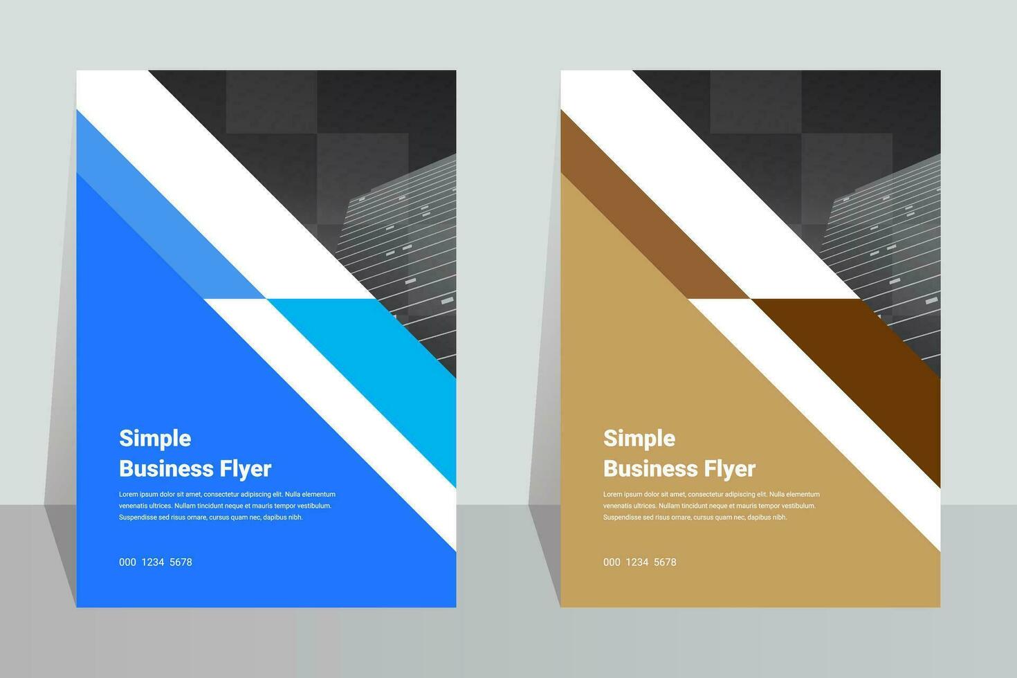 Simple marketing company A4 flyer template vector