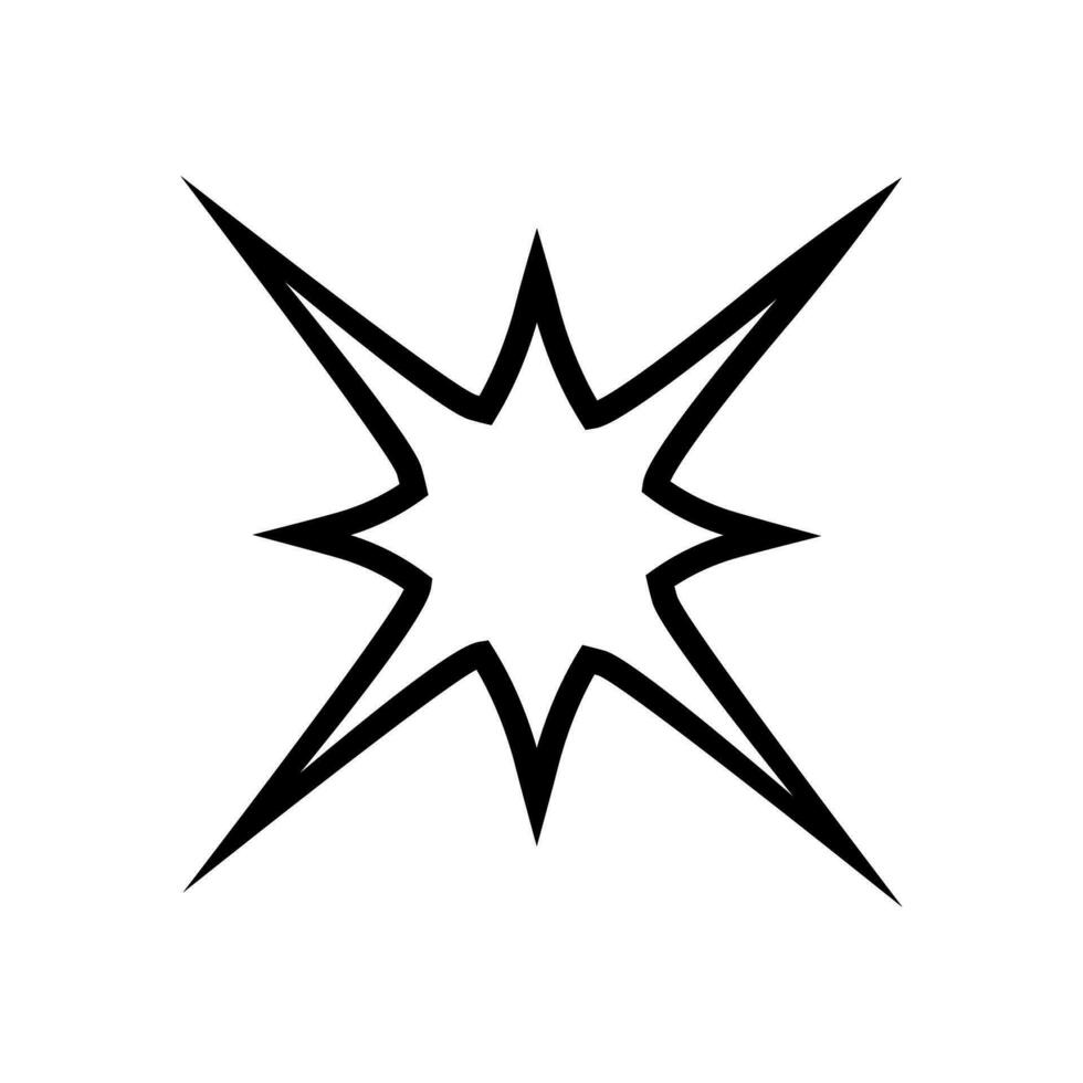 destellos icono vector. centelleo estrellas ilustración signo. brillante Estallar símbolo. estrella logo. vector