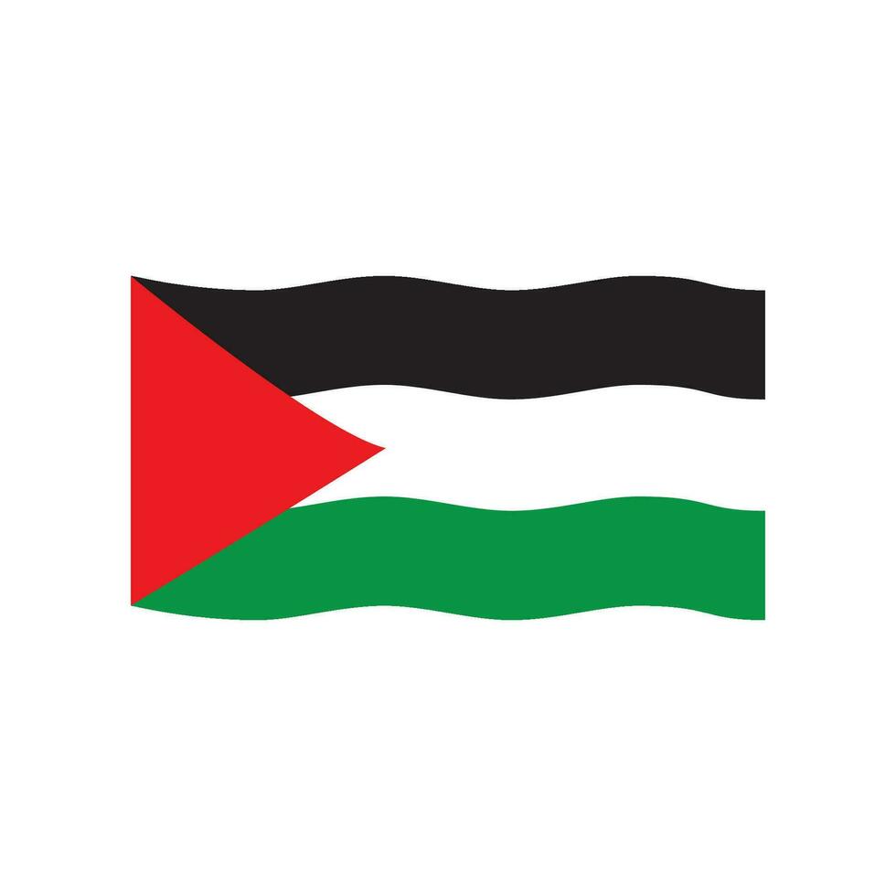 wavy Palestine flag icon vector