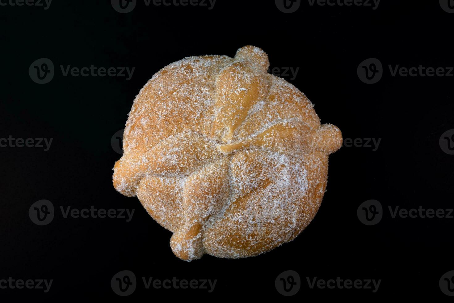 Day of the Dead Bread - Pan de Muerto - black background photo