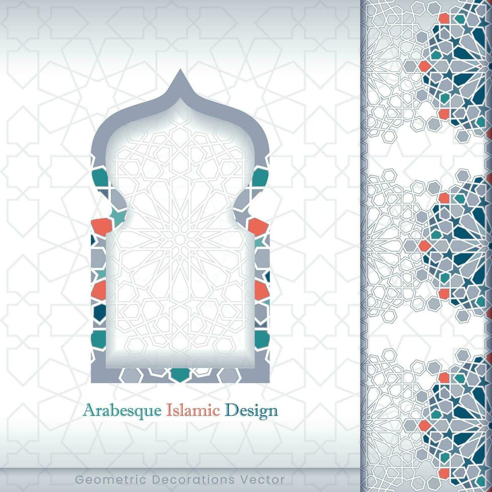 Arabesque islamic banner collection. Set of arabesque patterns vector backgrounds. Color abstract ornaments. You can use it for backgrounds, invitations, business cards, banners, wallpapers