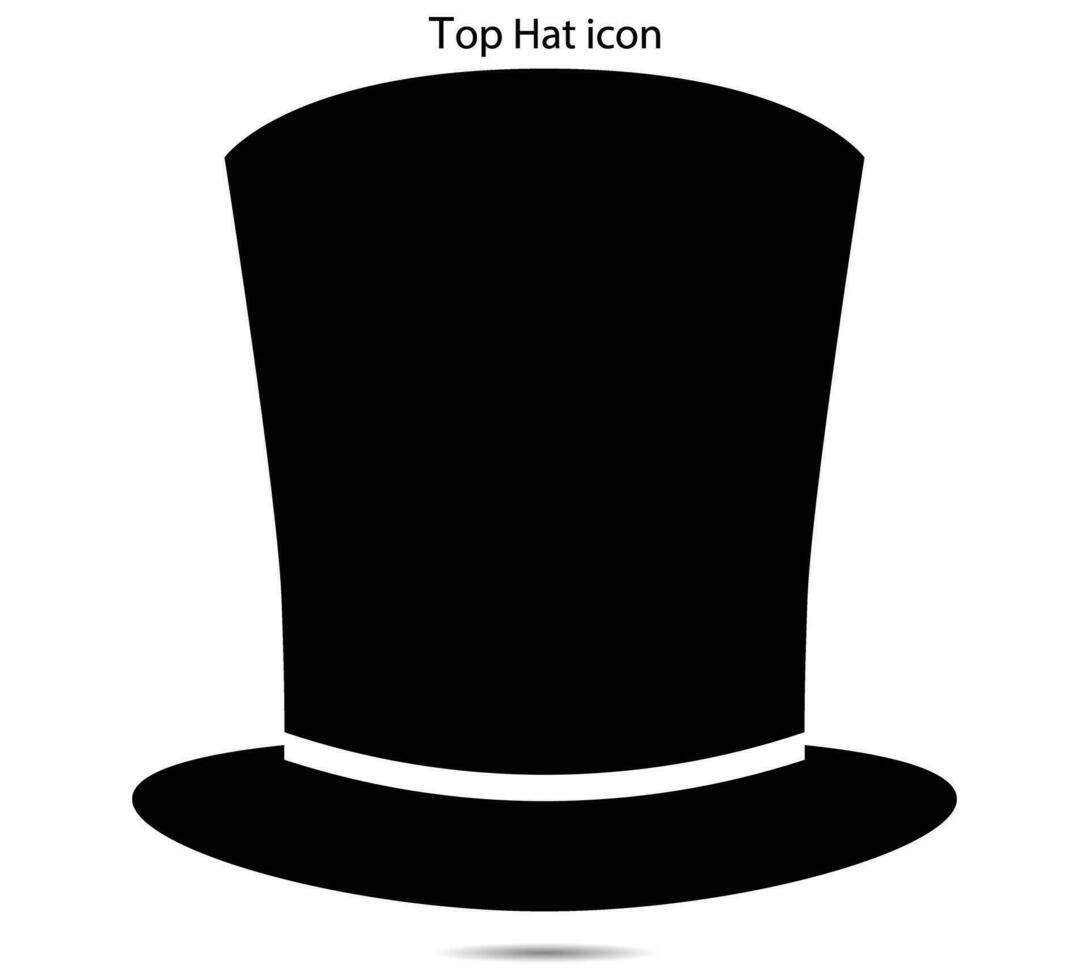 Top hat icon vector