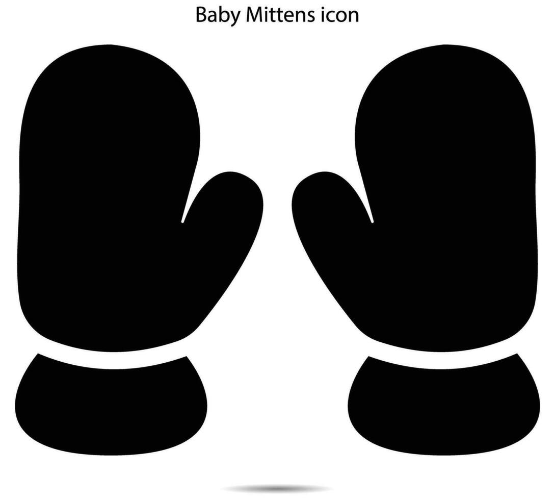 bebé mitones icono, vector ilustración