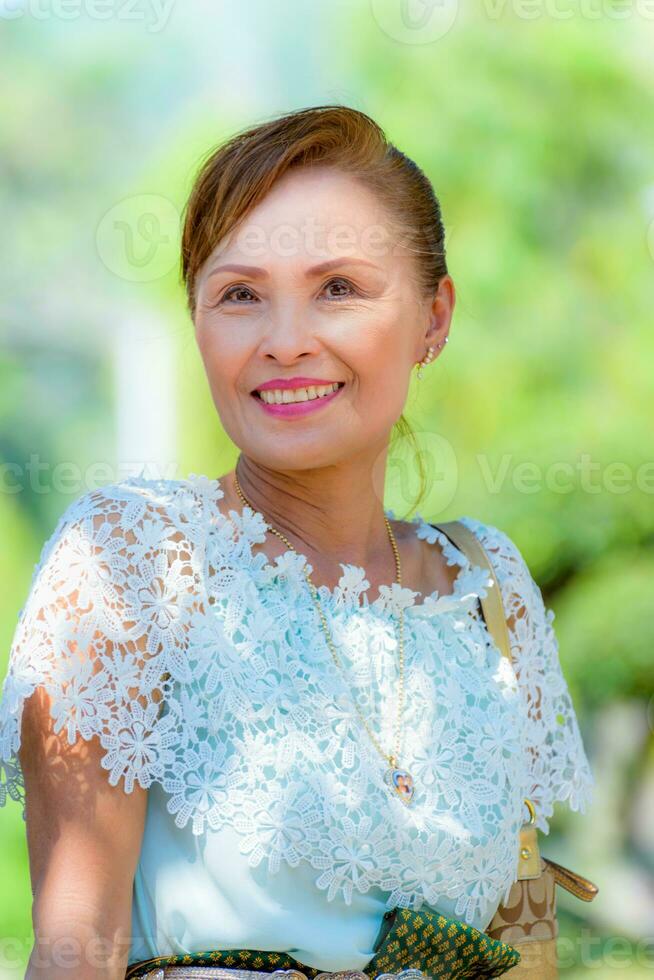 Beautiful Asian middle-aged woman photo