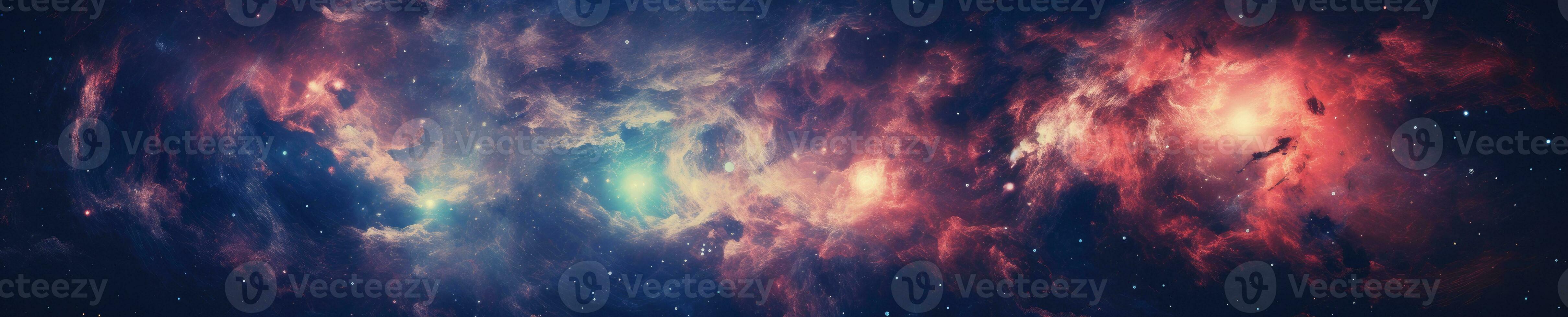 Vast, empty outer space, where infinite darkness. AI generative. photo