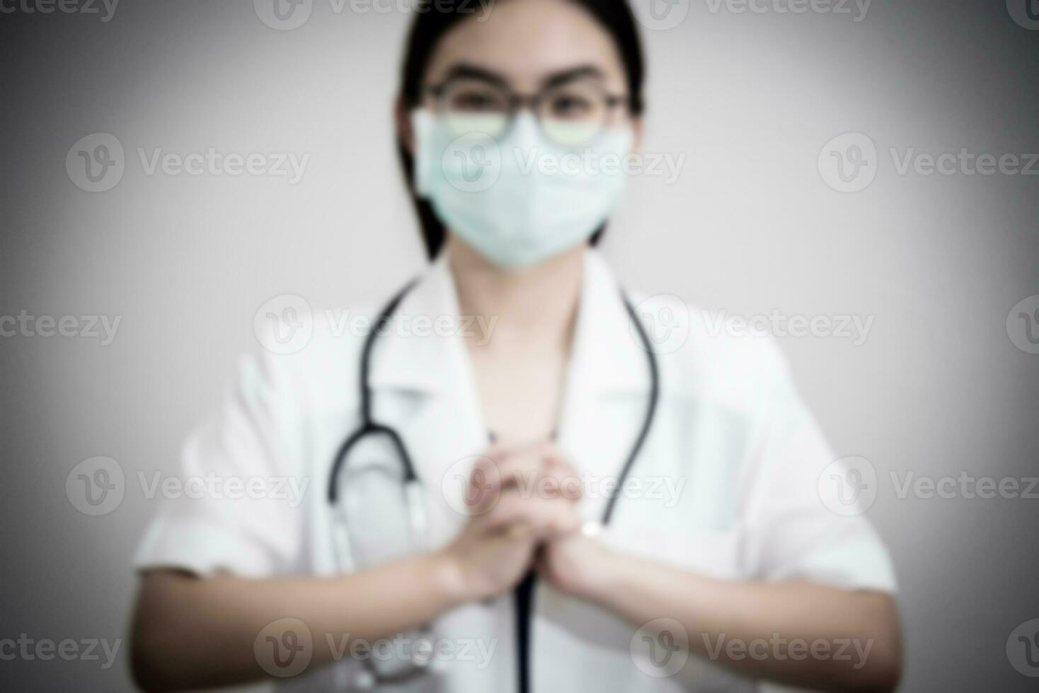Blur for background woman doctor photo