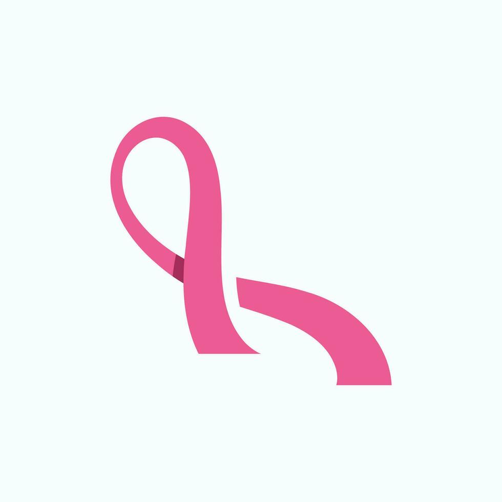 Breast cancer awareness logo design. Illustration icon vector