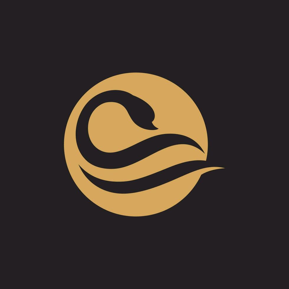 Swan Logo Simple and elegant vector symbol