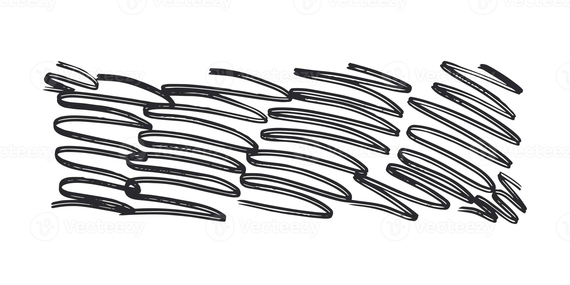 Horizontal pattern, texture, line hand drawn. Hatch drawing pen ink and crosshatch draw pencil sketch Doodle scratch style. Black shape on white background. Vintage graphic design. Vector illustration photo