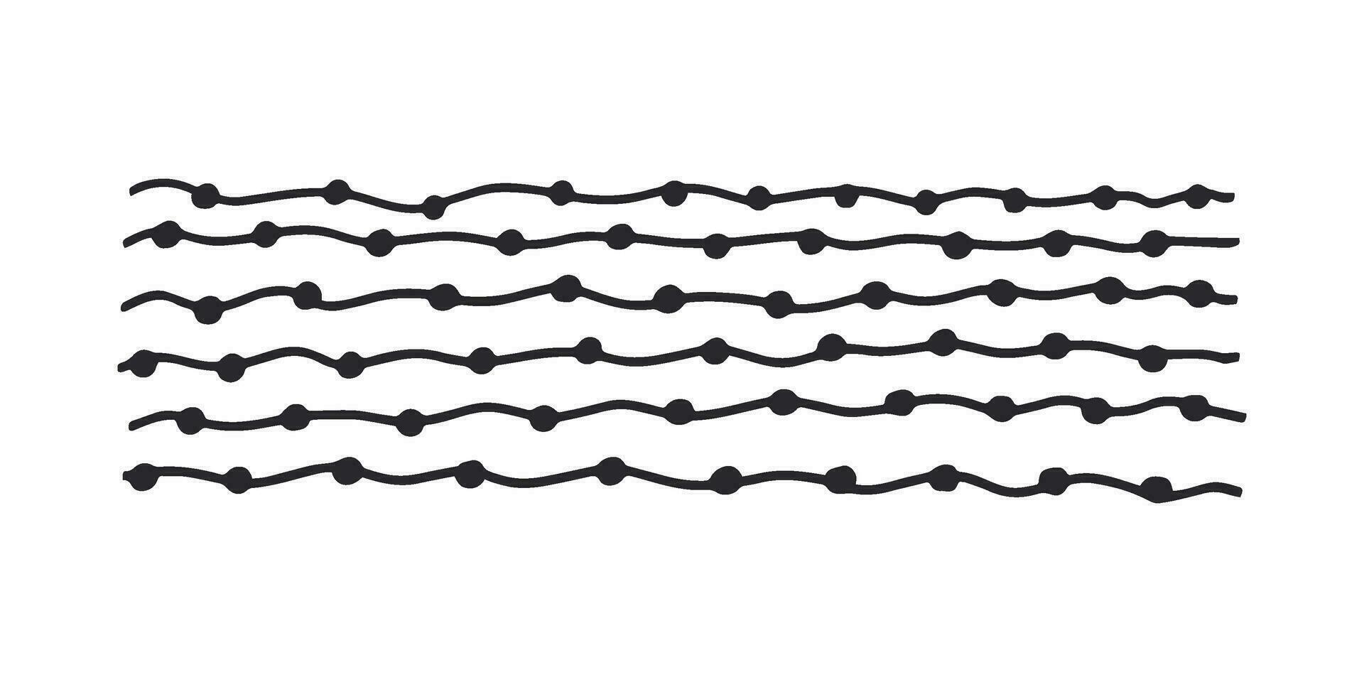 Horizontal pattern, texture, line hand drawn. Hatch drawing pen ink and crosshatch draw pencil sketch Doodle scratch style. Black shape on white background. Vintage graphic design. Vector illustration