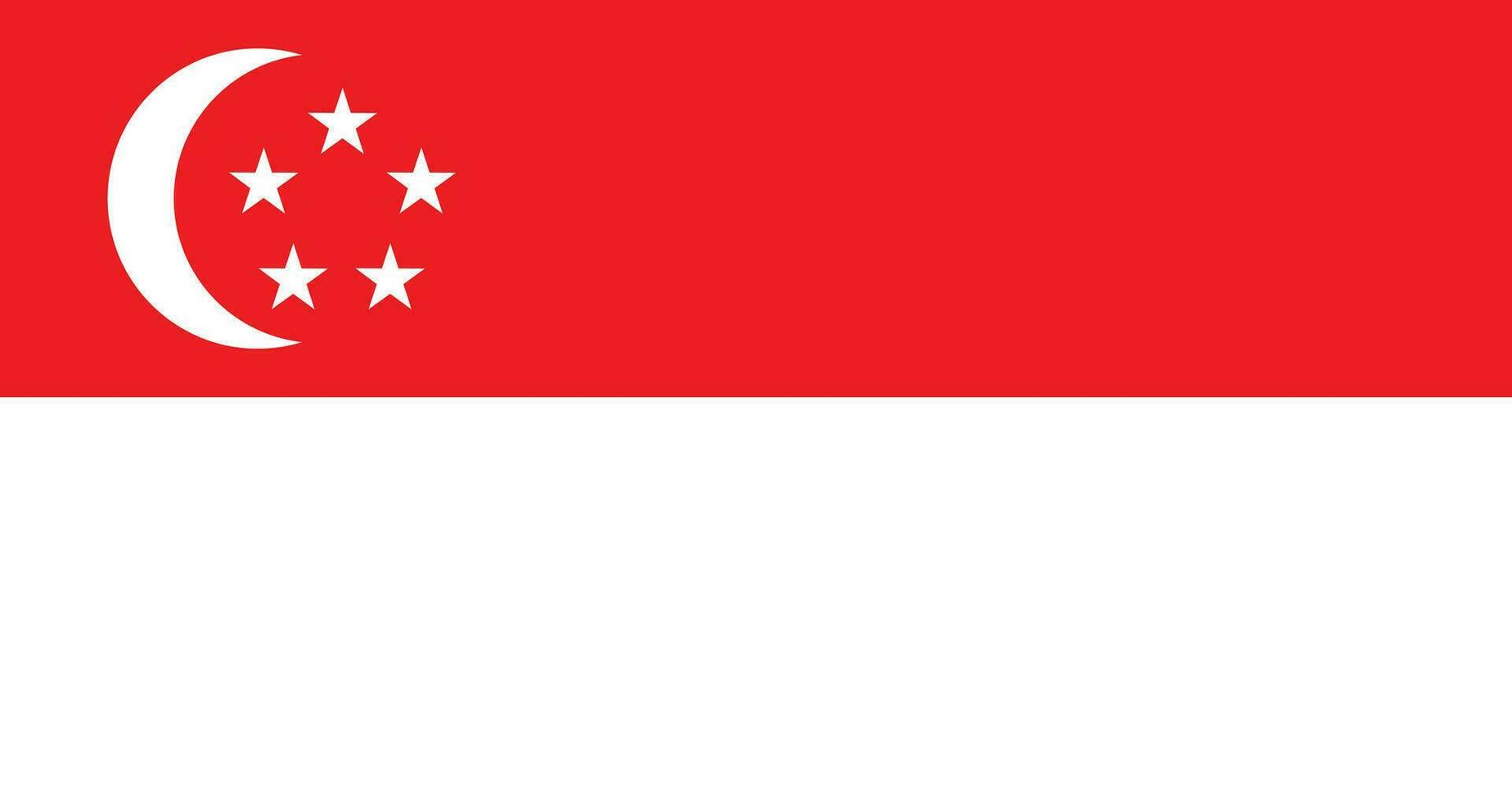 Flat Illustration of Singapore flag. Singapore flag design. vector