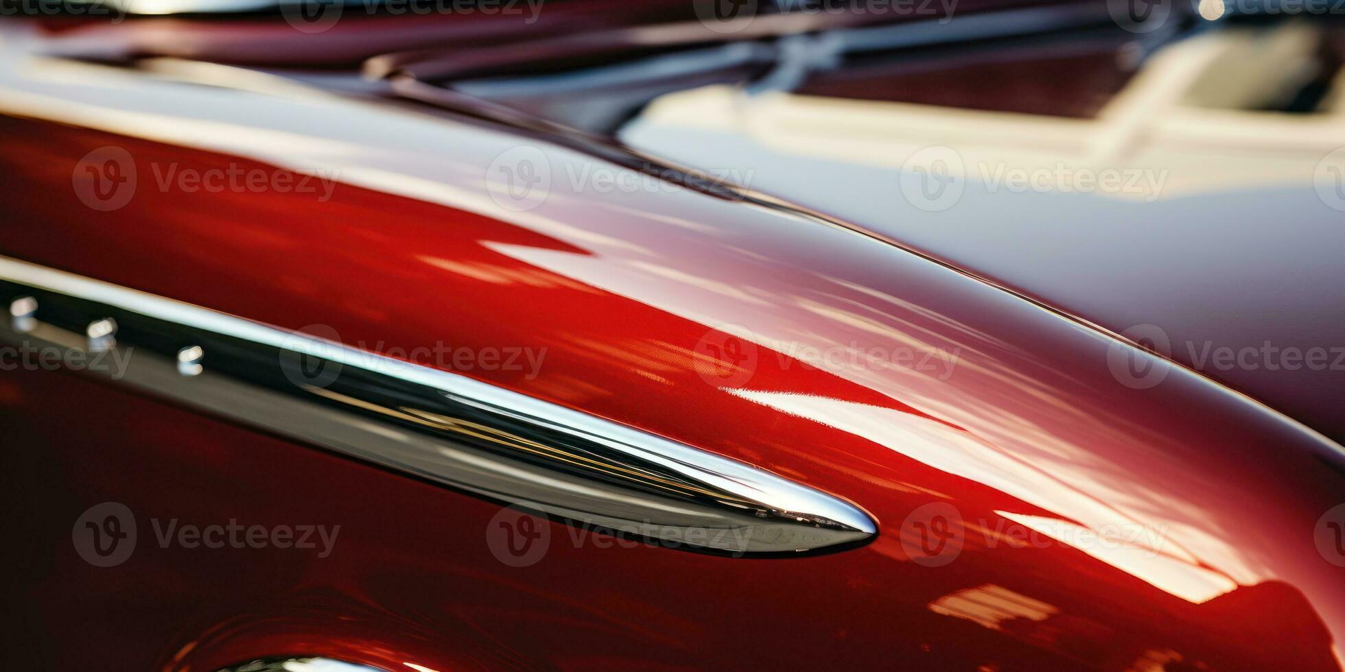 Detailed view of a vehicle's exterior. AI generative. photo