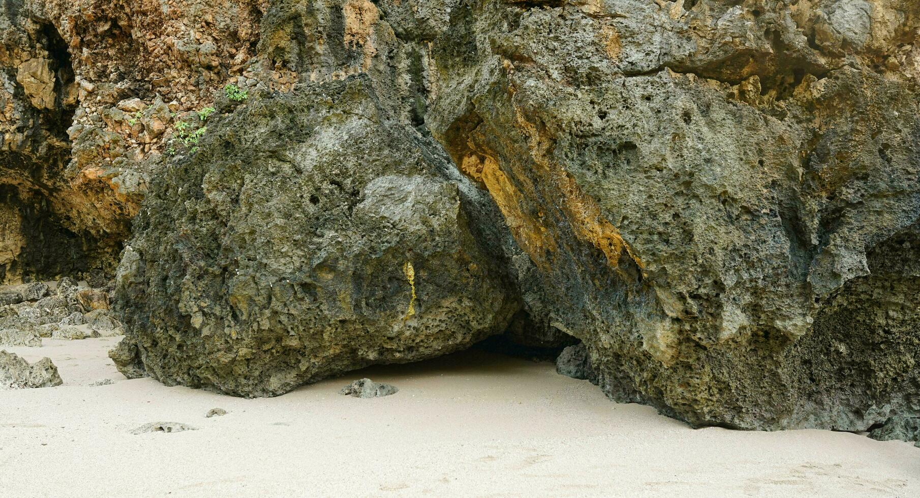 panoramic views of the beach, coral mountains photo