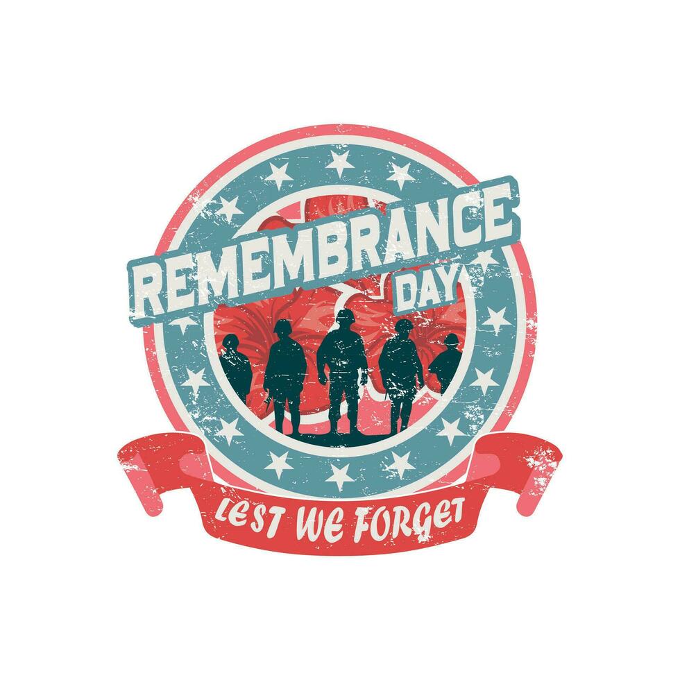 Remembrance Day is a memorial day observed in Commonwealth member states. Remembrance day t shirt design, banner, poster, greeting, cover page vector