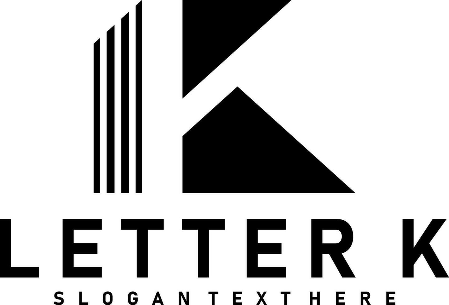 letra k logo diseño vector Arte