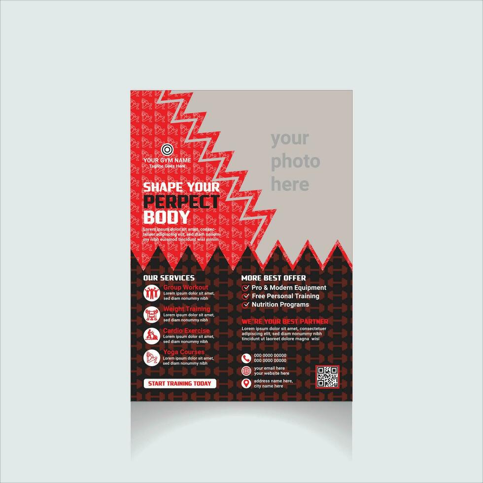 gym flyer design vector