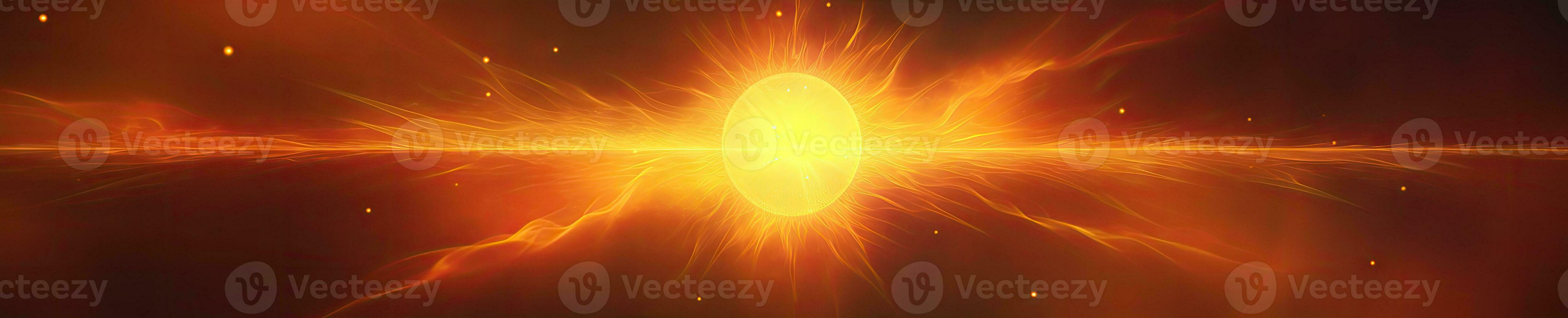 Captivating sun ablaze with dynamic flames. AI generative. photo