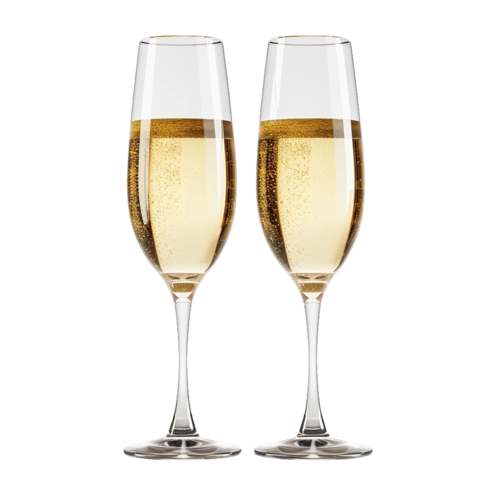 dois vidro do champanhe ai generativo png