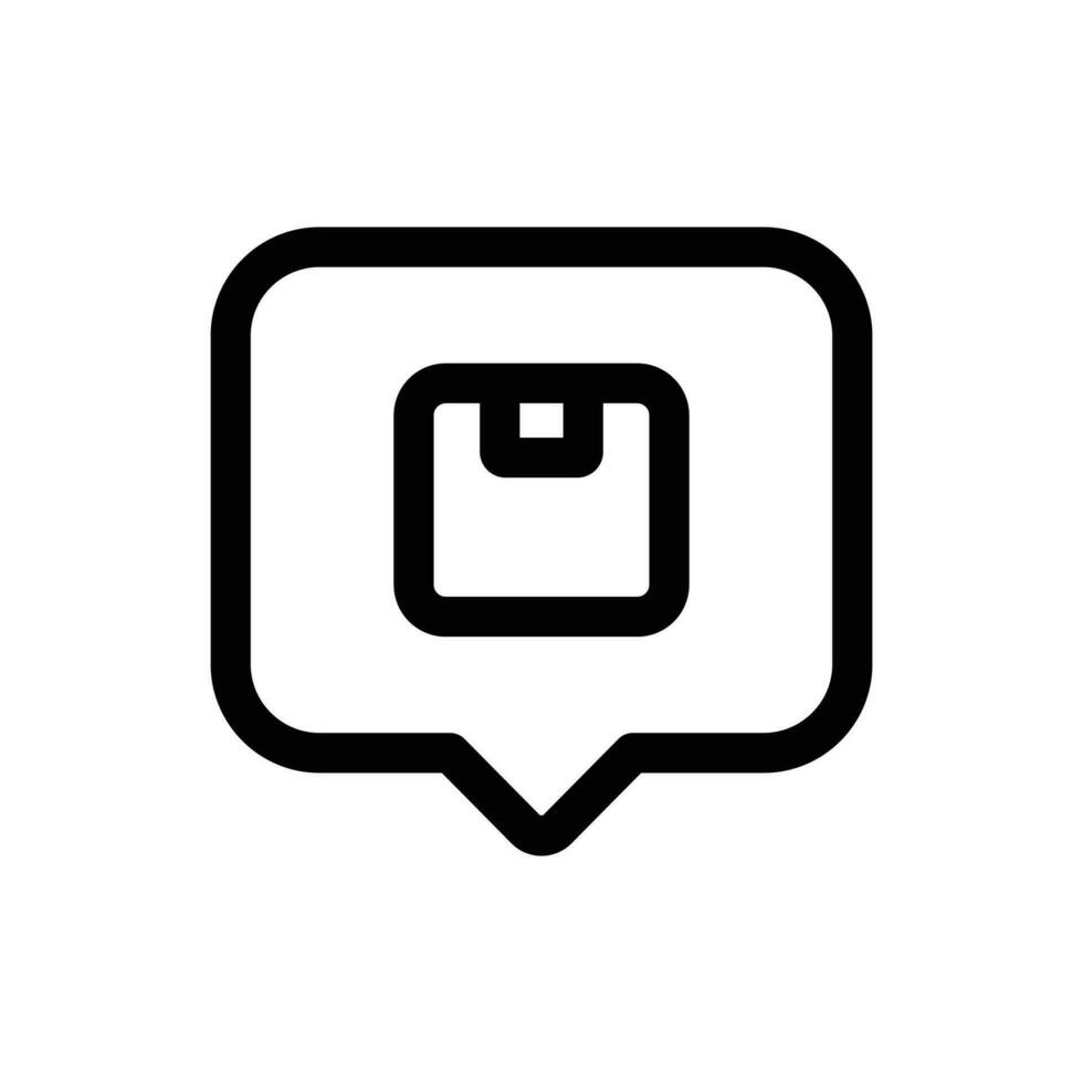 Delivery Chat icon in trendy outline style isolated on white background. Delivery Chat silhouette symbol for your website design, logo, app, UI. Vector illustration, EPS10.