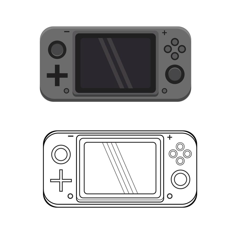 juego controlador clipart con contorno vector