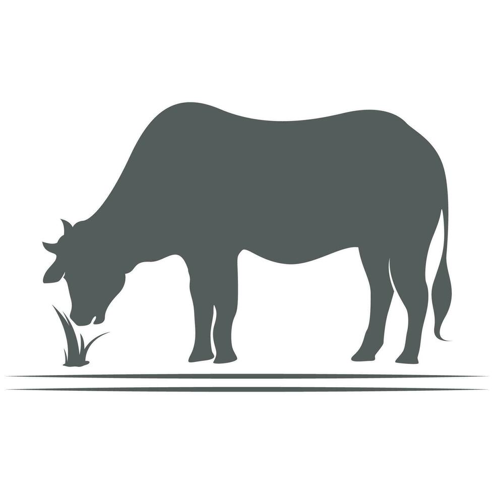 icono de vector de plantilla de logotipo de vaca