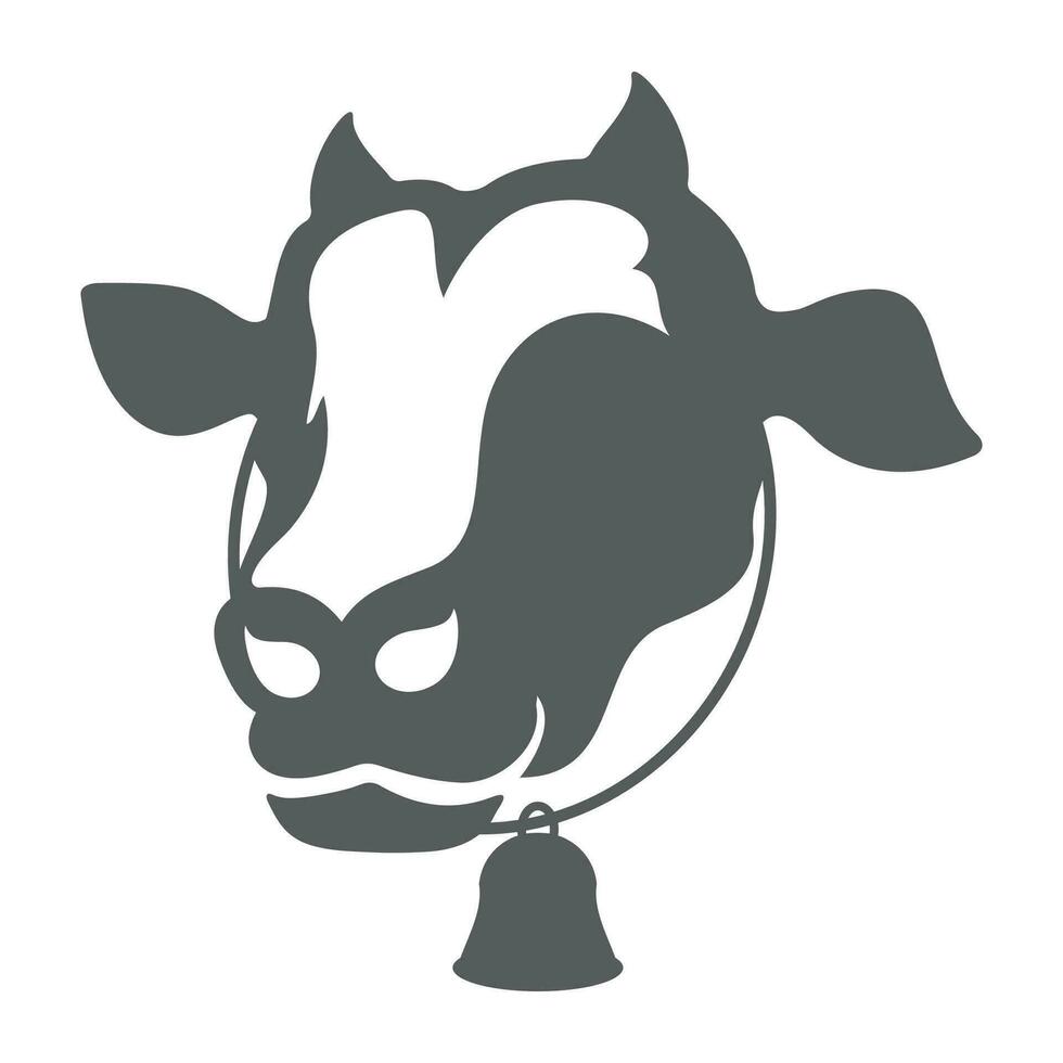 icono de vector de plantilla de logotipo de vaca