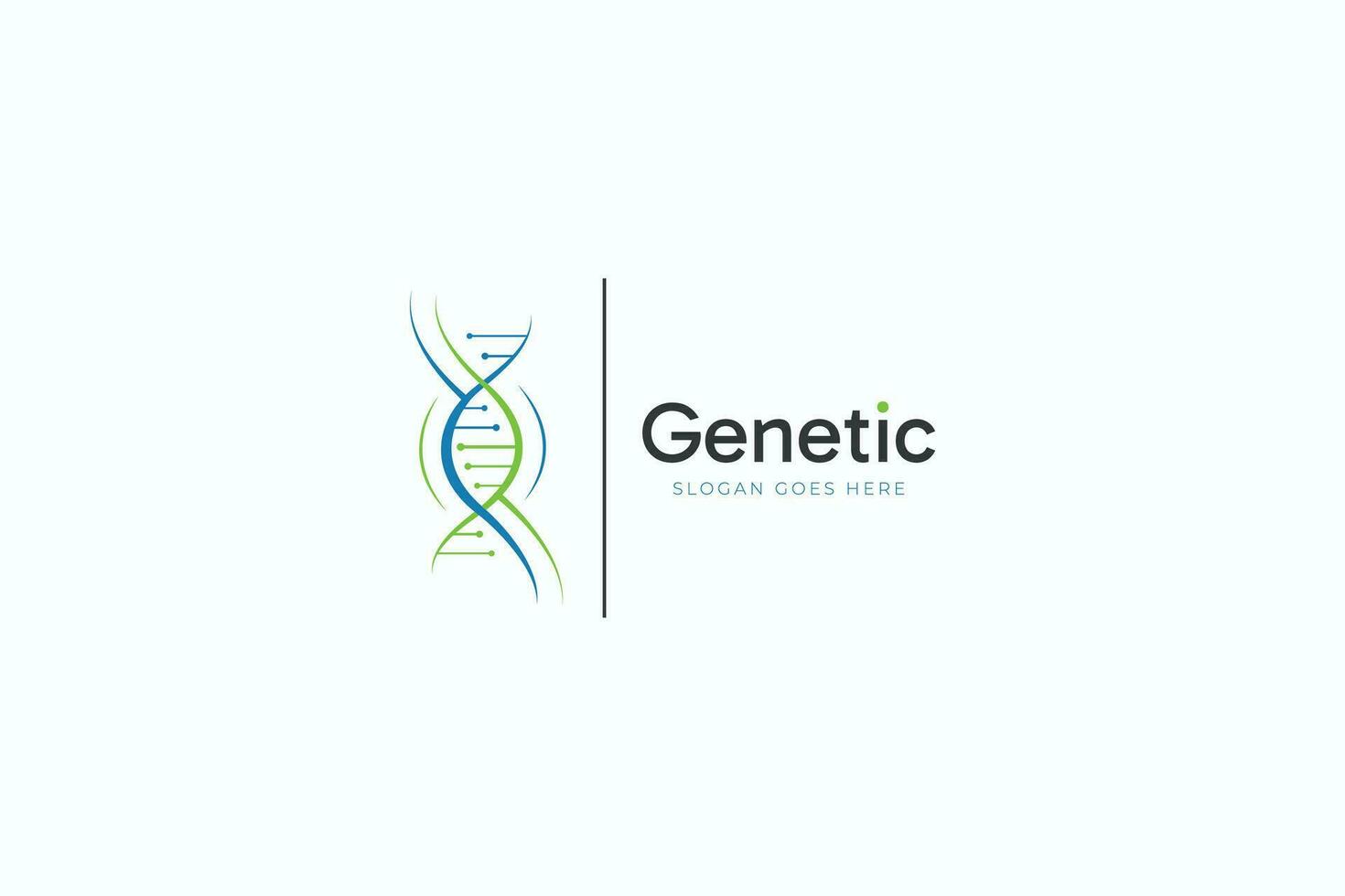 Genetic Logo Business Science Medical Health Research Sign Symbol vector