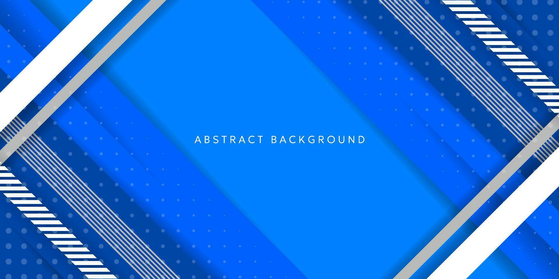 Vibrant blue abstract art with dynamic lines and dots pattern vector